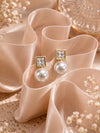 Pearl Luxe Crystal Stud Earrings.