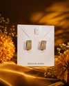 Gold Crystal Hoop Earrings