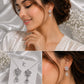 Floral Crystal Drop Earrings