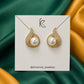 Golden Pearl Aura Studs