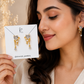 Heart Crystal Drop Earrings.