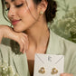Pearl Blossom Crystal Stud Earrings