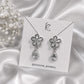 Floral Crystal Drop Earrings