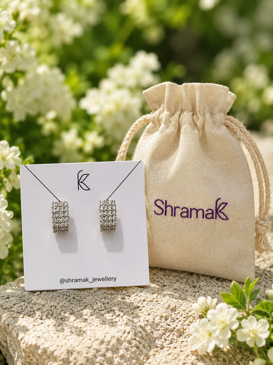 Crystal Huggie Earrings