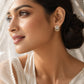 Gold-Tone Oval Crystal Stud Earrings