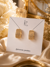 Royal Crystal Huggie Earrings