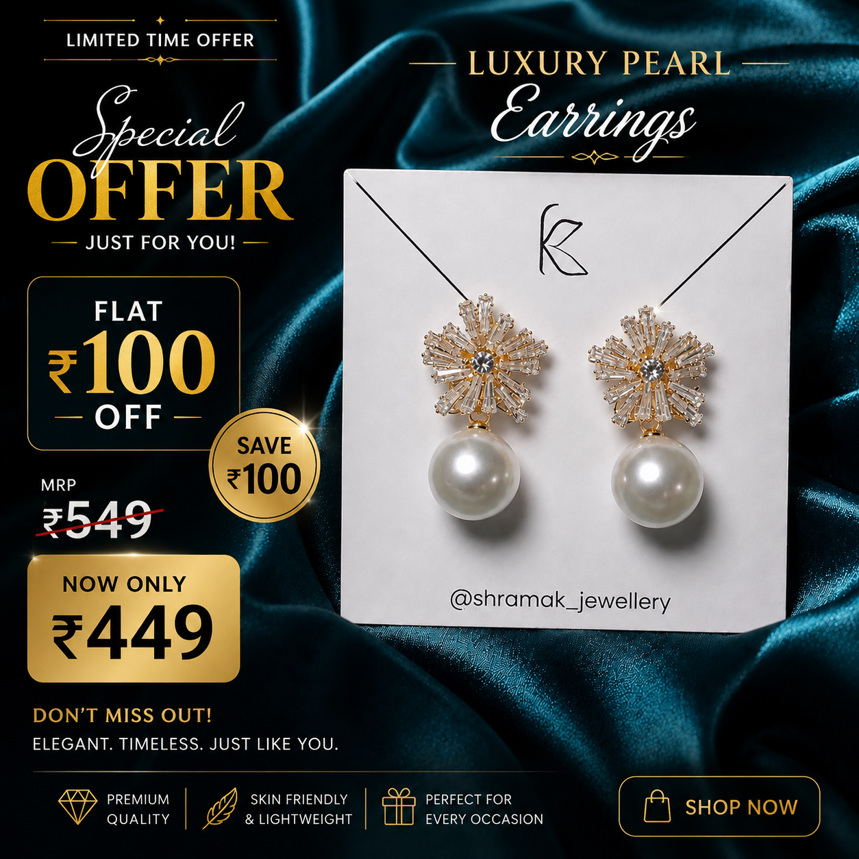 🔥 LIMITED TIME OFFER  SAVE ₹100  MRP ₹549  Only ₹449