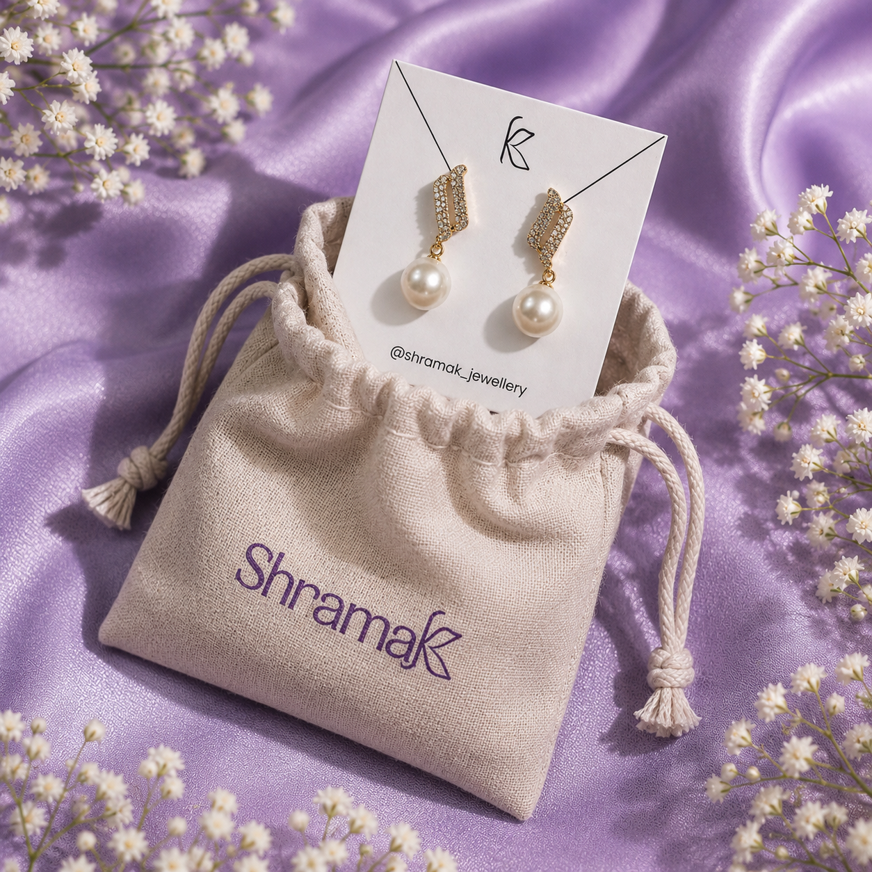 Gold-Tone Crystal Pearl Drop Earrings