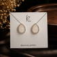 Gold-Tone Teardrop Crystal Stud Earrings