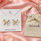 Gold-Tone Crystal Bow Stud Earrings