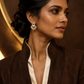 Gold-Tone Pearl &amp; Baguette CZ Earrings