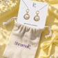 Gold-Tone Pearl &amp; CZ Drop Earrings