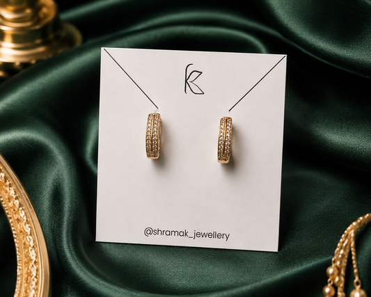 Classic CZ Huggie Hoop Earrings