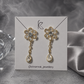 Floral Crystal Drop Earrings