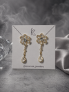 Floral Crystal Drop Earrings