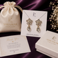 Floral Crystal Drop Earrings