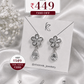 Floral Crystal Drop Earrings