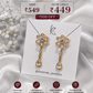Floral Crystal Drop Earrings