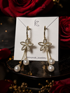 Floral Pearl Drop Earrings