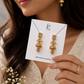 Gold-Tone Crystal Jhumka Drop Earrings