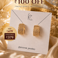 Royal Crystal Huggie Earrings