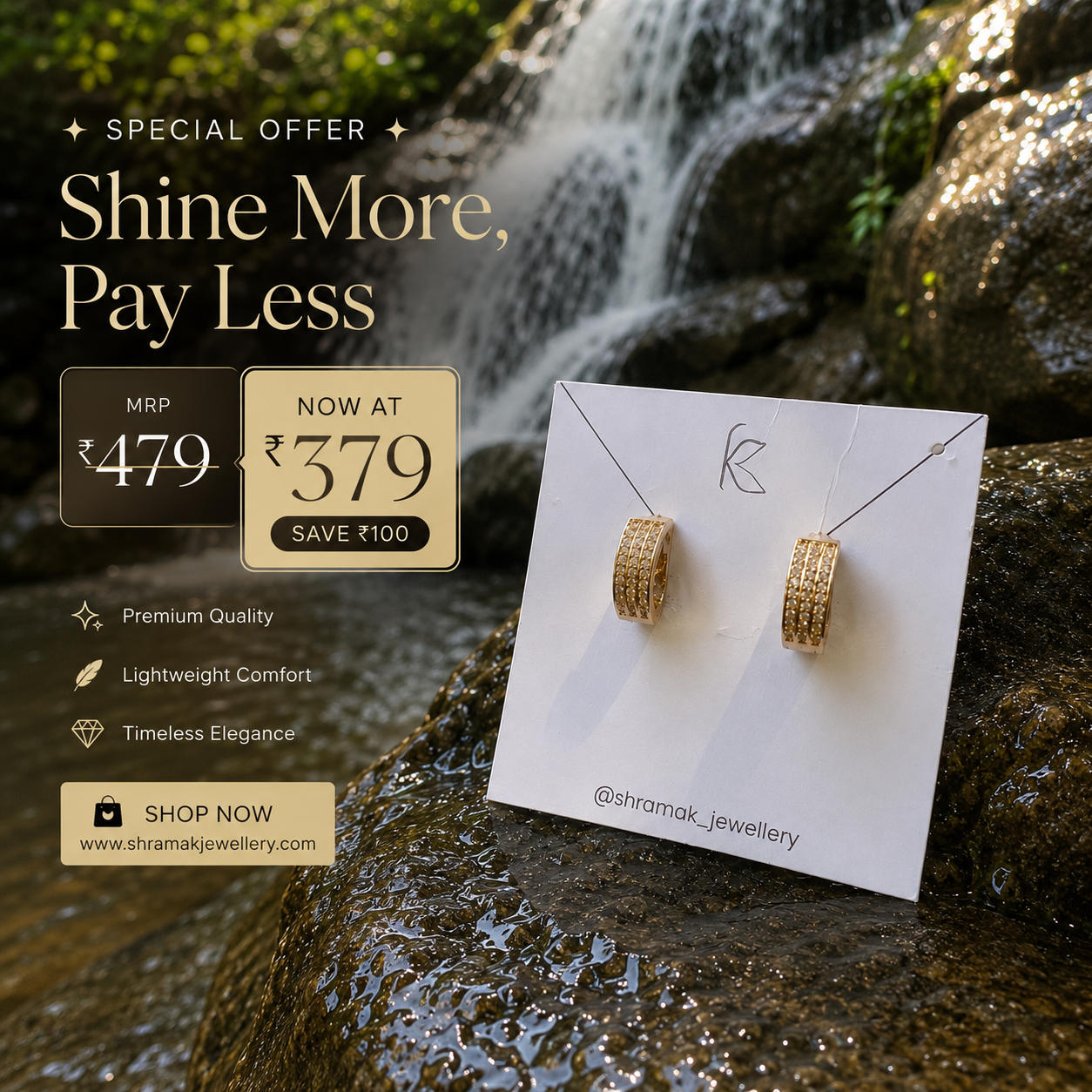 Shramak Aurora Luxe Hoops