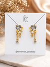 Heart Crystal Drop Earrings.
