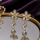 Floral Crystal Drop Earrings