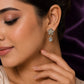 Floral Crystal Drop Earrings