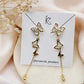 Golden Butterfly Cascade Earrings