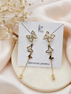 Golden Butterfly Cascade Earrings