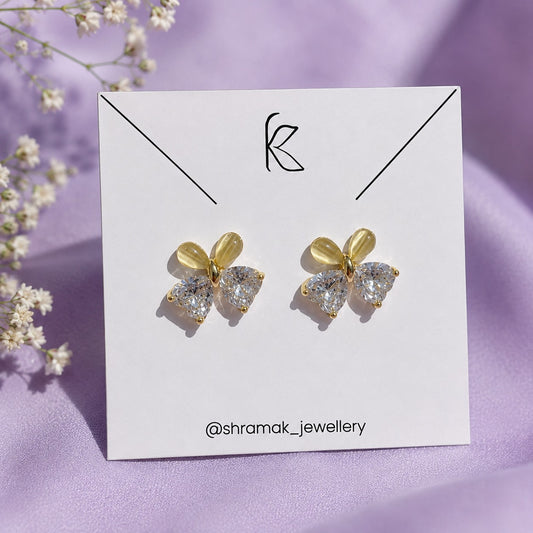 Crystal Blossom Bow Studs