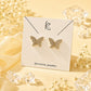 Golden Butterfly Crystal Studs