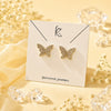 Golden Butterfly Crystal Studs