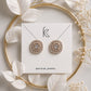 Gold-Tone Square Crystal Stud Earrings