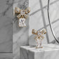 Gold-Tone Bow Crystal Drop Earrings
