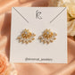 Floral Crystal Stud Earrings
