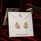 Gold-Tone Crystal Leaf Stud Earrings