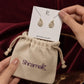 Gold-Tone Crystal Leaf Stud Earrings