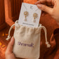 Gold-Tone Floral Crystal Drop Earrings