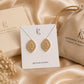 Gold-Tone Crystal Marquise Stud Earrings