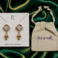 Gold-Tone Crystal Jhumka Drop Earrings
