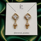 Gold-Tone Crystal Jhumka Drop Earrings