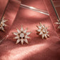 Rose-Gold Starburst Crystal Stud Earrings