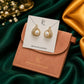 Golden Pearl Aura Studs