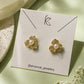 Pearl Blossom Crystal Stud Earrings
