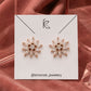Rose-Gold Starburst Crystal Stud Earrings